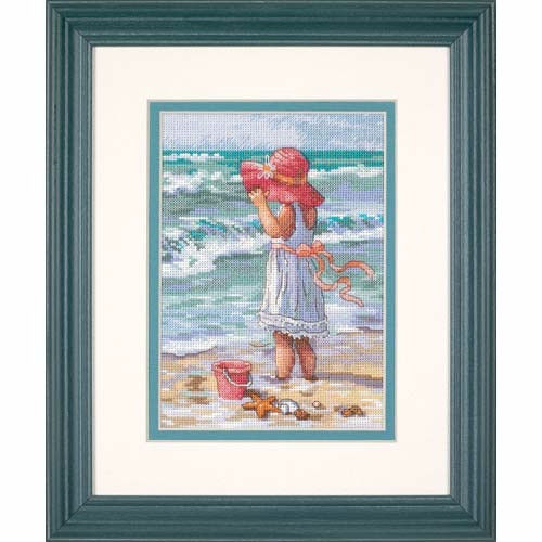 65078 • Набор для вышивания крестом "Девочка на пляже" • "Girl at the Beach" DIMENSIONS Gold Collection Petites