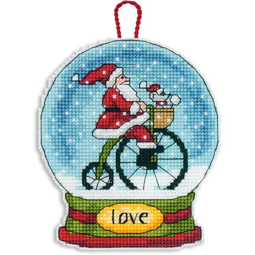 70-08903 • Набор для вышивания крестом "Снежный шар — Любовь. Украшение" • "Love Snow Globe Ornament" DIMENSIONS