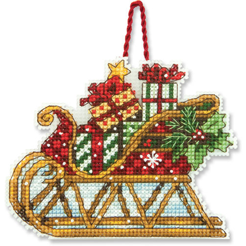 70-08914 • Набор для вышивания крестом "Сани. Украшение" • "Sleigh Ornament" DIMENSIONS