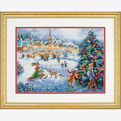 70-08919 • Набор для вышивания крестом "Зимние праздники" • "Winter Celebration" DIMENSIONS Gold Collection