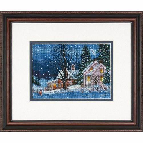 70-08935 • Набор для вышивания крестом "Тихая ночь" • "Quiet Night" DIMENSIONS Gold Collection Petites