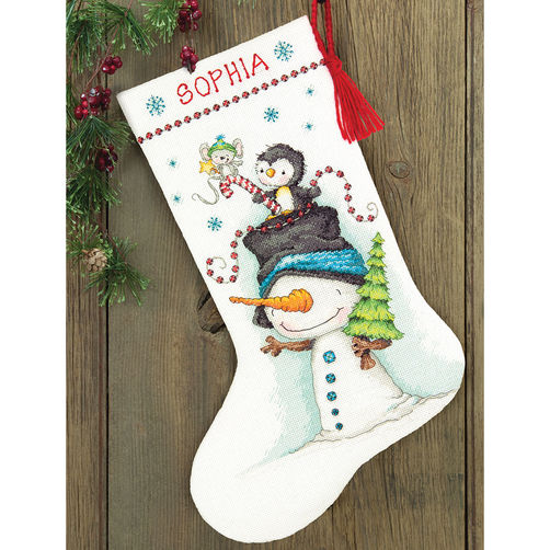 70-08937 • Набор для вышивания крестом "Веселое трио. Чулок" • "Jolly Trio Stocking" DIMENSIONS