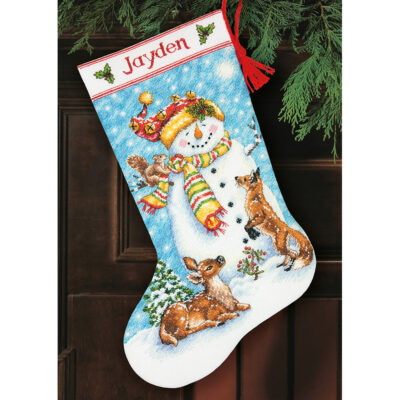 70-08963 • Набор для вышивания крестом "Зимние друзья. Чулок" • "Winter Friends Stocking" DIMENSIONS