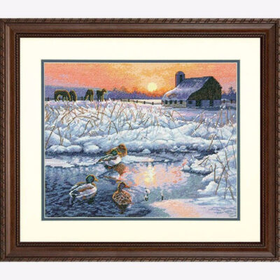 70-35304 • Набор для вышивания крестом "Зимнее утро" • "Winter Morning" DIMENSIONS Gold Collection