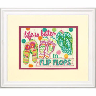70-65152 • Набор для вышивания крестом "Шлепки" • "Flip Flops" DIMENSIONS