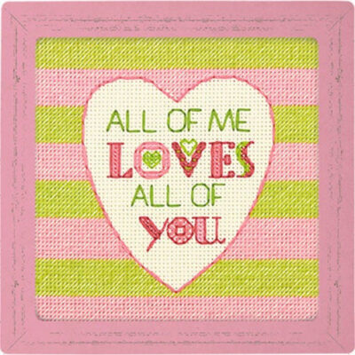 70-65166 • Набор для вышивания крестом "Все во мне любит .." • "All of Me" DIMENSIONS