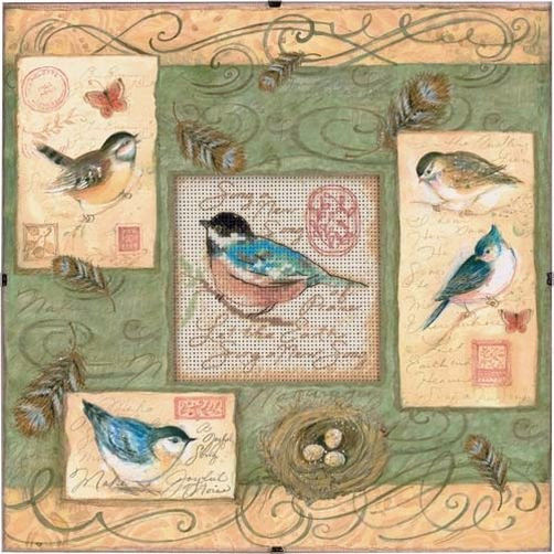 73526 • Набор для вышивания крестом "Птицы и завитки" • "Birds & Swirls" DIMENSIONS