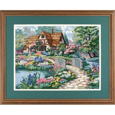 02461 • Набор для вышивания гобеленом "Умиротворенный коттедж//Cottage Retreat" DIMENSIONS