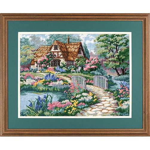 02461 • Набор для вышивания гобеленом "Умиротворенный коттедж//Cottage Retreat" DIMENSIONS