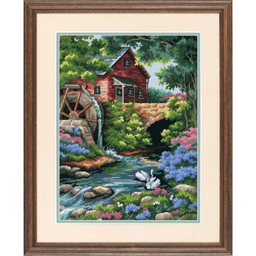 02484 • Набор для вышивания гобеленом "Старая мельница//Old Mill Cottage" DIMENSIONS