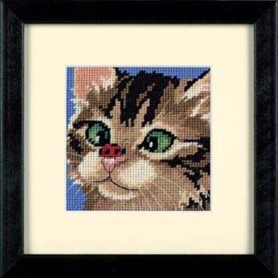 07206 - Набір для вишивання гобеленом "Косооке кошеня//Cross-Eyed Kitty" DIMENSIONS