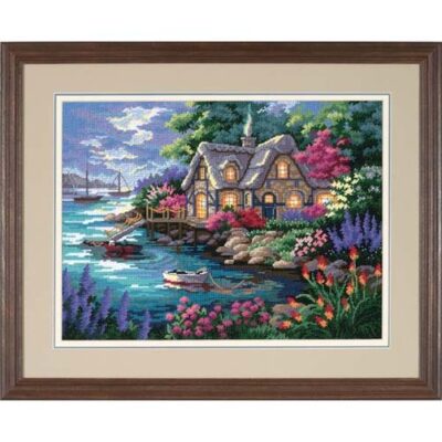 12155 • Набор для вышивания гобеленом "Домик в бухте//Cottage Cove" DIMENSIONS