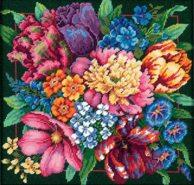 72-120011 • Набор для вышивания гобеленом "Цветочный блеск" "Floral Splendor" DIMENSIONS