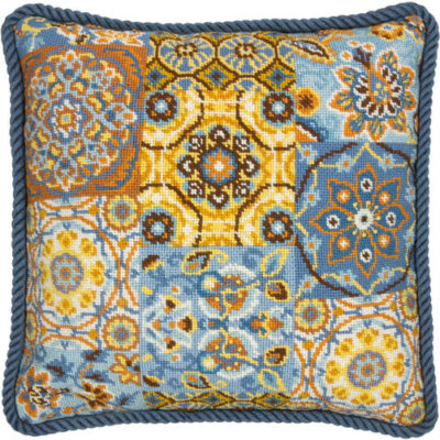 71-20081 • Набор для вышивания гобеленом "Узоры на синем//Patterns On Blue" DIMENSIONS