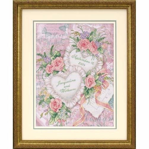 03217 • Набор для вышивания крестом "Соединение двух сердец" • "Two Hearts United Wedding Record" DIMENSIONS