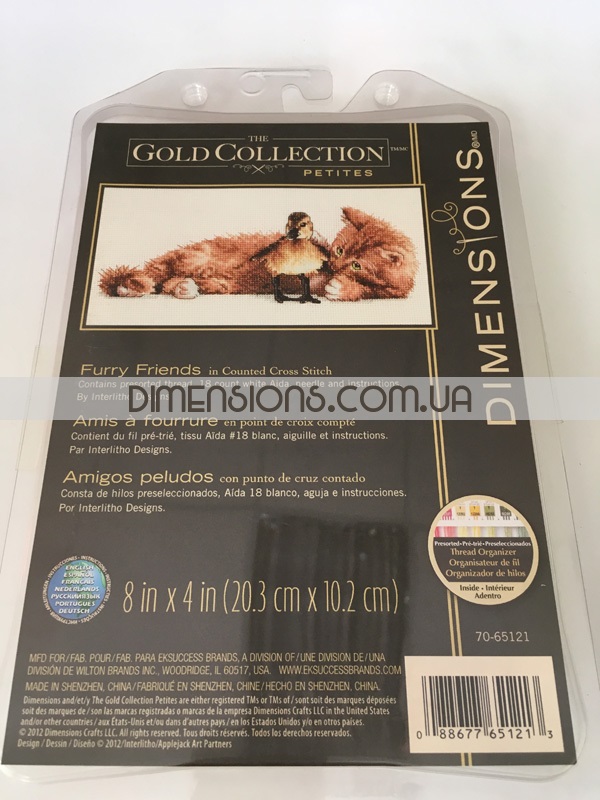 70-65121 • Набор для вышивания крестом "Пушистые друзья" • "Furry Friends" DIMENSIONS Gold Collection Petites