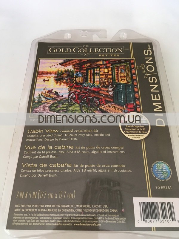 70-65161 • Набор для вышивания крестом "Домик с видом" • "Cabin View" DIMENSIONS Gold Collection Petites