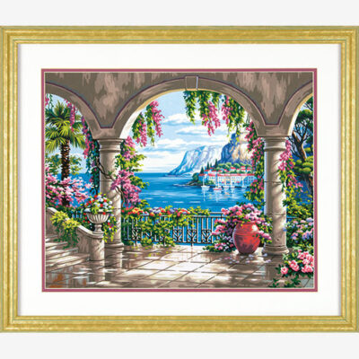 73-91452 • Набор для рисования красками по номерам "Цветочный дворик" • "Floral Patio" Dimensions Paint Works