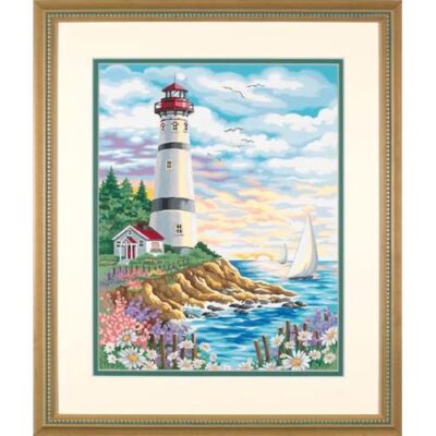 91164 • Набор для рисования красками по номерам "Маяк на рассвете" • "Lighthouse at Sunrise" Dimensions Paint Works