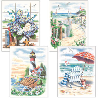 91331 • Набор для рисования карандашами по номерам "Пляж” • “Beach Scenes" Dimensions Paint Works