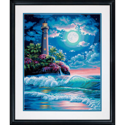 73-91424 • Набор для рисования красками по номерам "Маяк в лунном свете" • "Lighthouse in Moonlight" Dimensions Paint Works