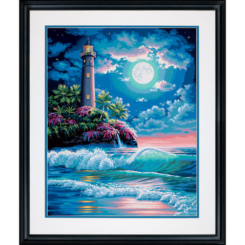 73-91424 • Набор для рисования красками по номерам "Маяк в лунном свете" • "Lighthouse in Moonlight" Dimensions Paint Works