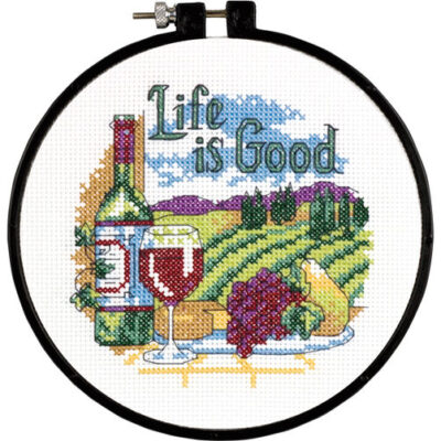 72-73545 Набор для вышивания крестом "Жизнь хороша" • "Life is Good" DIMENSIONS