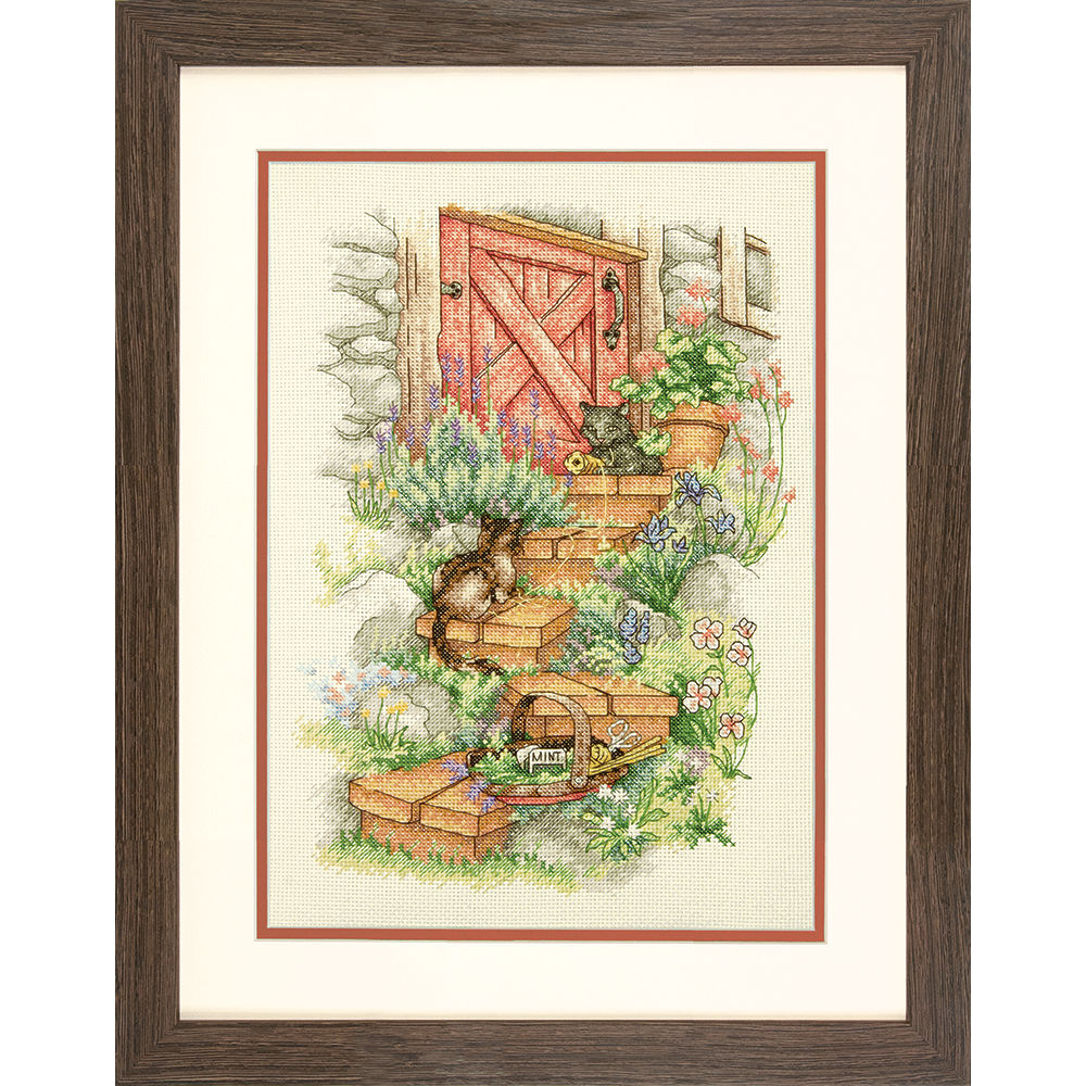 70-35362 Набор для вышивания крестом Садовые ступеньки Garden Steps DIMENSIONS