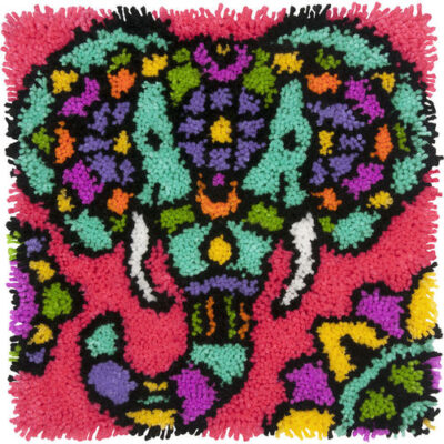 72-74998 Набор для ковровой техники "Красочный слон//Colorful Elephant" DIMENSIONS
