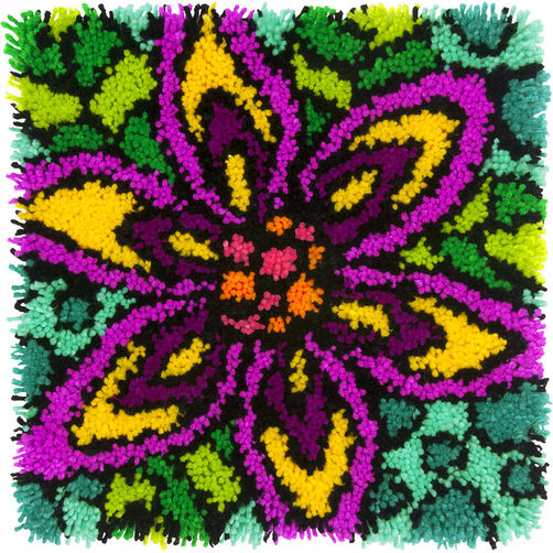 72-74999 Набор для ковровой техники "Красочный цветок//Colorful Flower" DIMENSIONS
