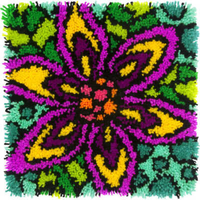 72-74999 Набор для ковровой техники "Красочный цветок//Colorful Flower" DIMENSIONS