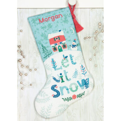 70-08975 Набор для вышивания крестом "Holiday Home Stocking//Праздничный дом" DIMENSIONS