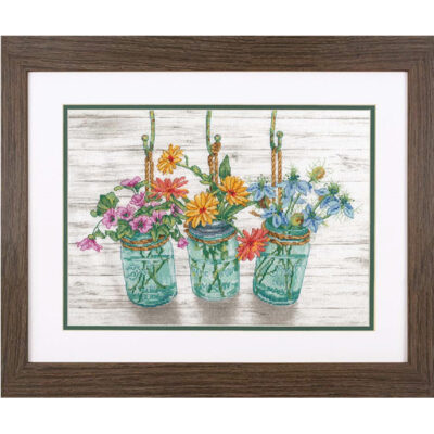 70-35378 Набор для вышивания крестом "Цветущие банки • Flowering Jars" DIMENSIONS