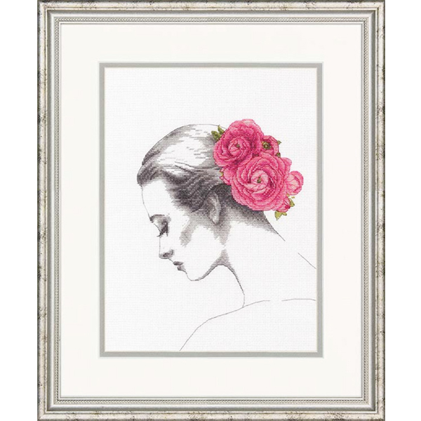 70-35379 Набір для вишивання хрестом "Квітковий портрет - Floral Portrait" DIMENSIONS