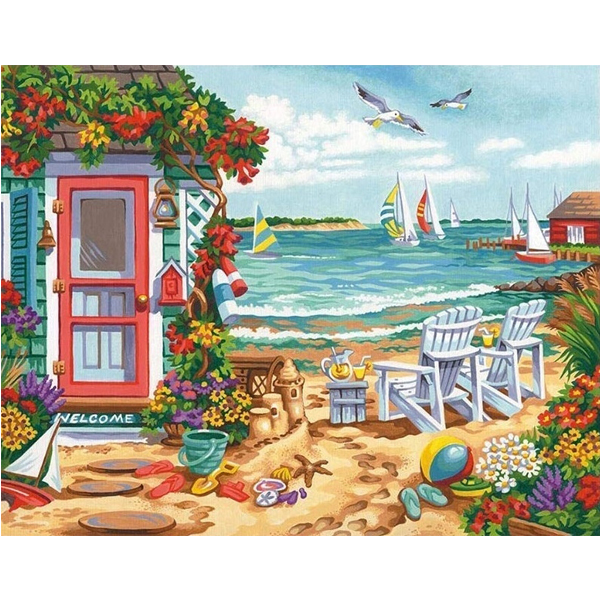 73-91676 Набор для рисования красками по номерам "Время лета • Summer time" DIMENSIONS