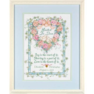 35125 Набор для вышивания крестом "Объедены любовью • United in Love Wedding Record" DIMENSIONS