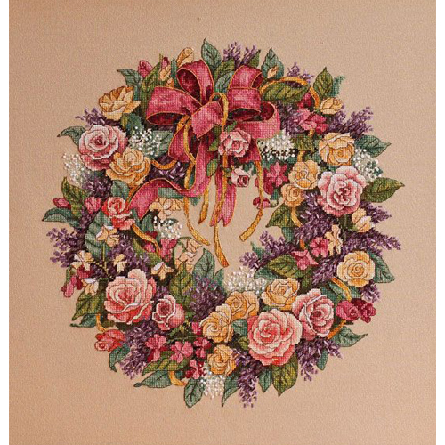 03837 Набор для вышивания крестом "Wreath of Roses • Венок из роз" DIMENSIONS