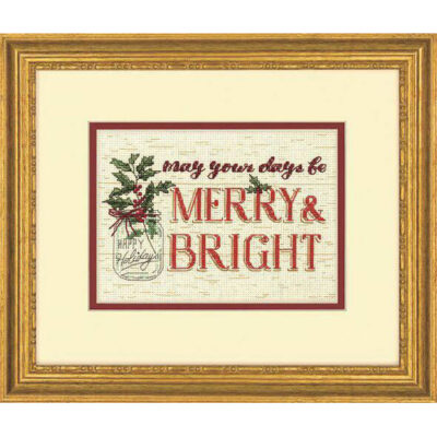 70-08982 Набор для вышивания крестом "Merry and Bright • Весело и ярко" DIMENSIONS