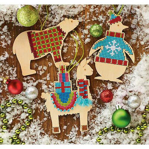 72-08983 Набор для вышивания крестом "Animal Wood Ornaments • Животные" DIMENSIONS 72-08983 Набор для вышивания крестом "Animal Wood Ornaments • Животные" DIMENSIONS