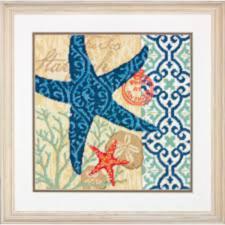 71-20075 Набор для вышивания подушки (гобелен) " Starfish • Морская звезда" DIMENSIONS