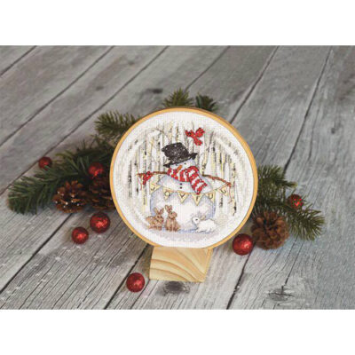 70-08979 Набор для вышивания крестом "Joyful Snowglobe • Радостный снежный шар" DIMENSIONS