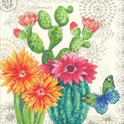 70-35388 Набір для вишивання хрестом "Cactus bloom - Цвітіння кактуса" DIMENSIONS