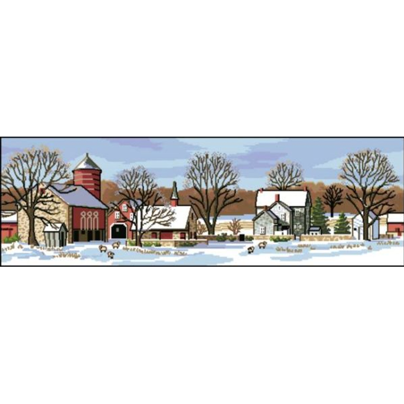 03841 Набір для вишивання хрестом "Scenic Farm - Мальовнича ферма" DIMENSIONS