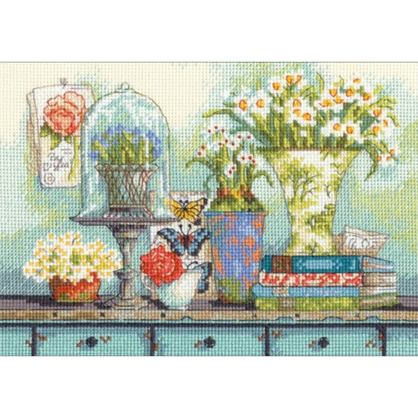 70-65194 Набор для вышивания крестом "Garden collectibles • Садовые предметы" DIMENSIONS
