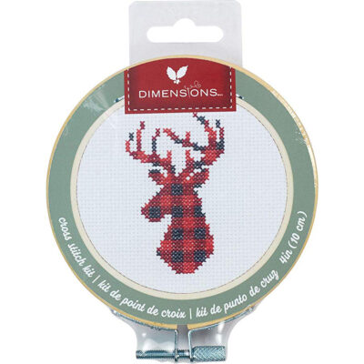 72-76048 Набор для вышивания крестом "Plaid Deer • Олень" DIMENSIONS