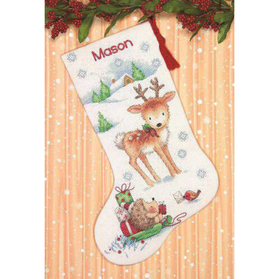 70-08978 Набор для вышивания крестом "Reindeer and Hedgehog • Северній олень и ежик" DIMENSIONS