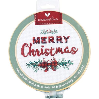 72-76043 Набор для вышивания крестом "Merry Christmas • Счастливого Рождества" DIMENSIONS