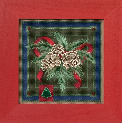 Набор для вышивания "Festive Pine • Праздничная сосна" Mill Hill MH141634
