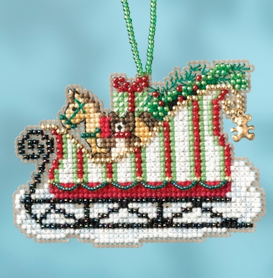 Набор для вышивания "Toyland Sleigh • Игрушечные санки" Mill Hill MH161733