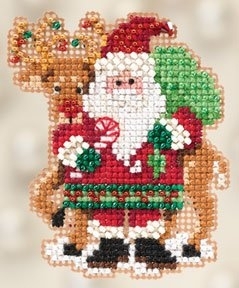 Набор для вышивания "Santa and Rudolph • Санта и Рудольф" Mill Hill MH182305